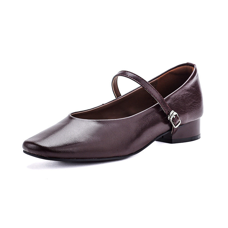 Women Shoes Branded - 3cm Genuine Leather Hollow Rubber Shoes
