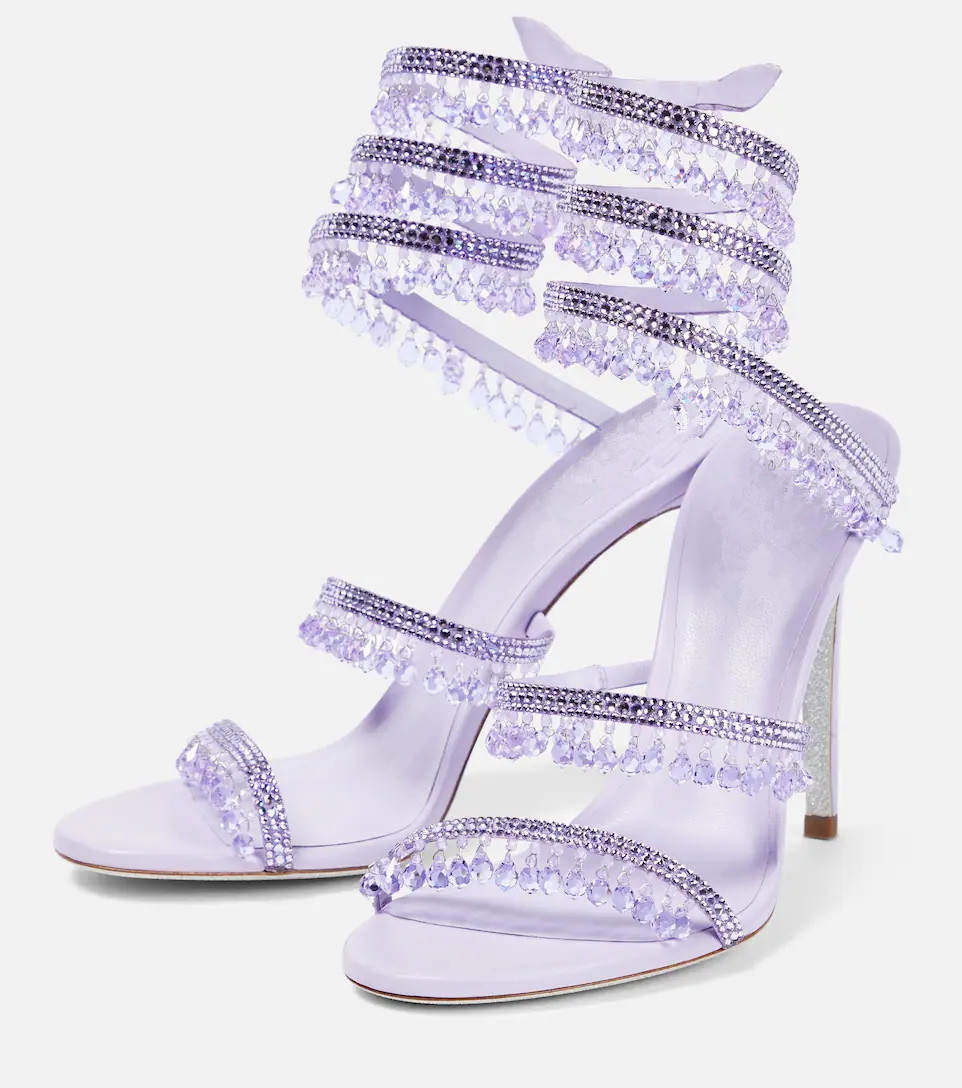 Sexy Green Crystal Fringe Stil - Ankle Strap Heels บทวิจารณ์และราคา