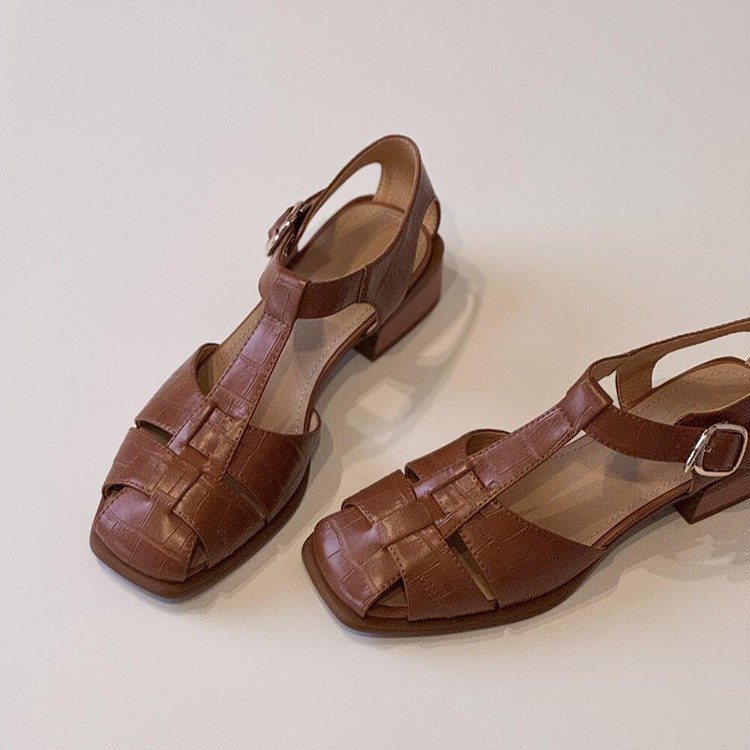 Women's Sandals Summer New Fas - Square Toe Mule บทวิจารณ์และราคา