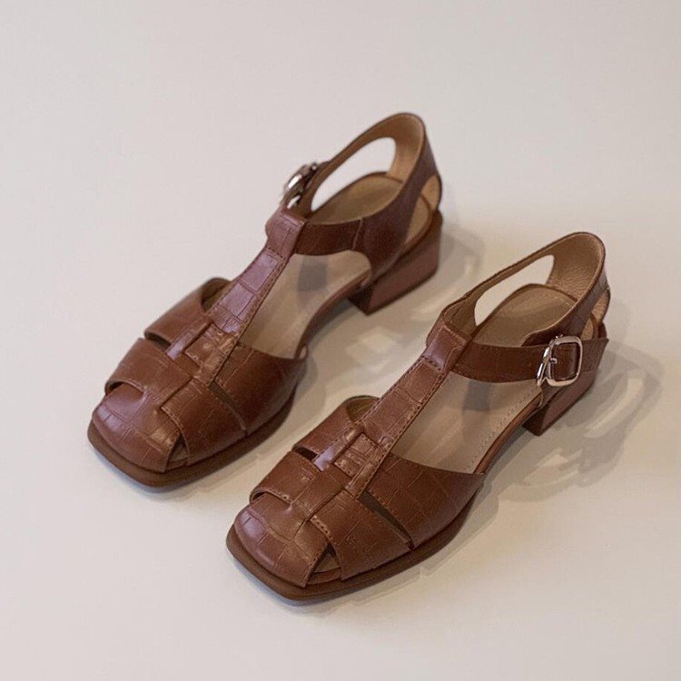 Women's Sandals Summer New Fas - Square Toe Mule บทวิจารณ์และราคา