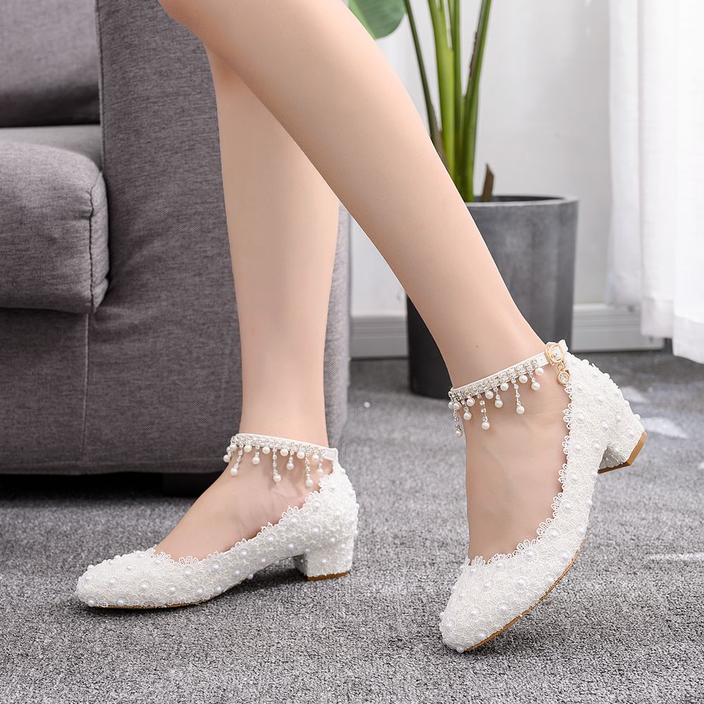 Women's Closed Toe Low Chunky  - Ankle Strap Heels บทวิจารณ์และราคา