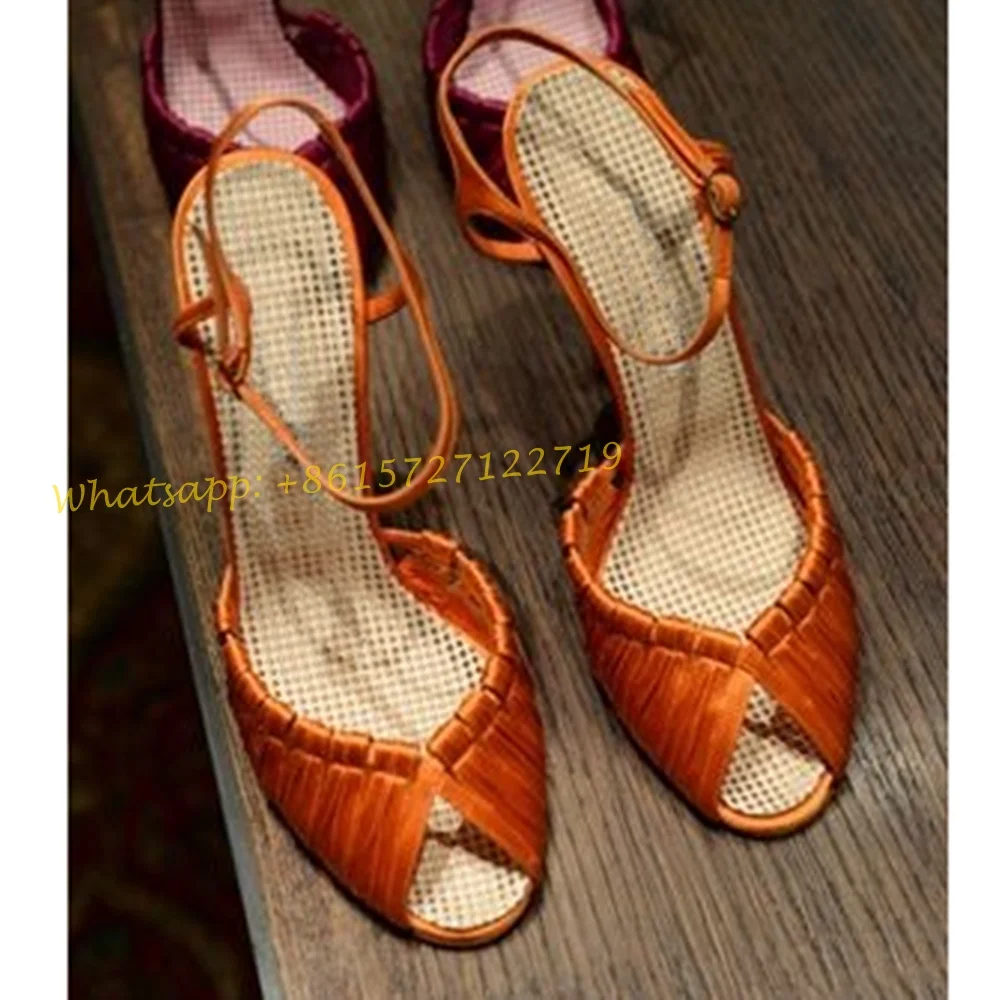 Orange Weave Cross Sandals Wit - Women Shoes Branded บทวิจารณ์และราคา