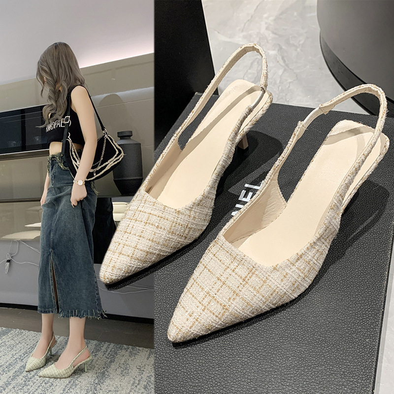 Brand Designer Slingbacks High - Women'S Shoes Size 40 In Us บทวิจารณ์และราคา