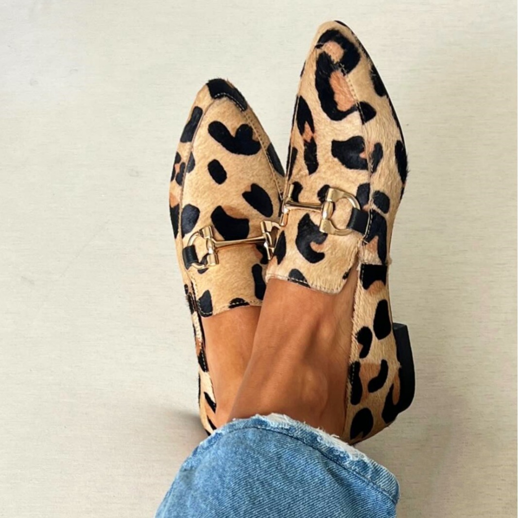 Large Size 40-43 Leopard Print - Square Toe Mule บทวิจารณ์และราคา