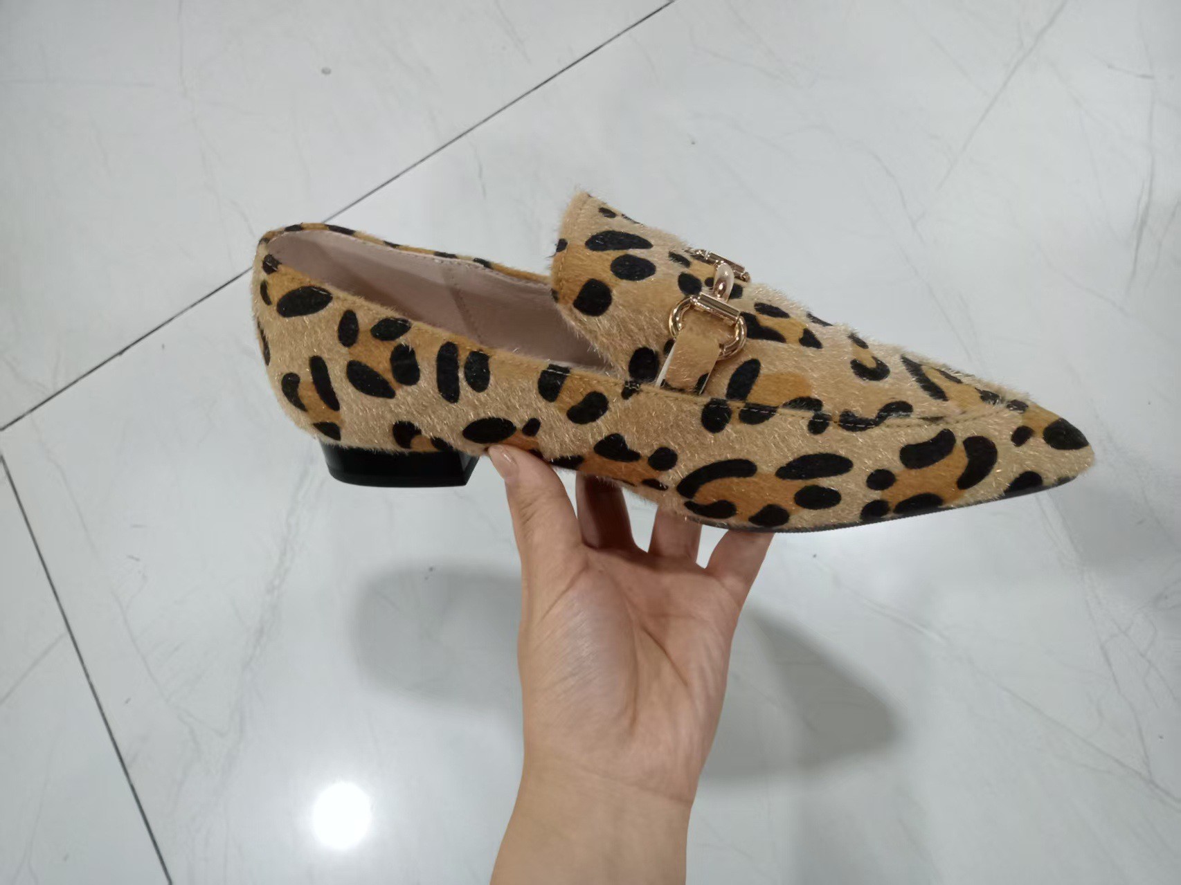 Large Size 40-43 Leopard Print - Square Toe Mule บทวิจารณ์และราคา
