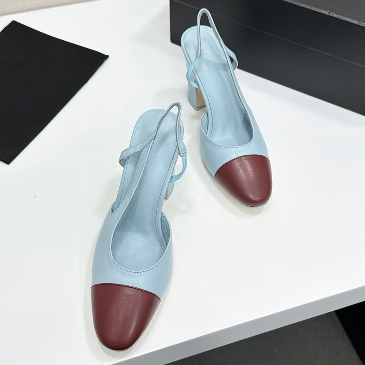2026 Women's Two-Tone Slingbac - Square Toe Mule บทวิจารณ์และราคา