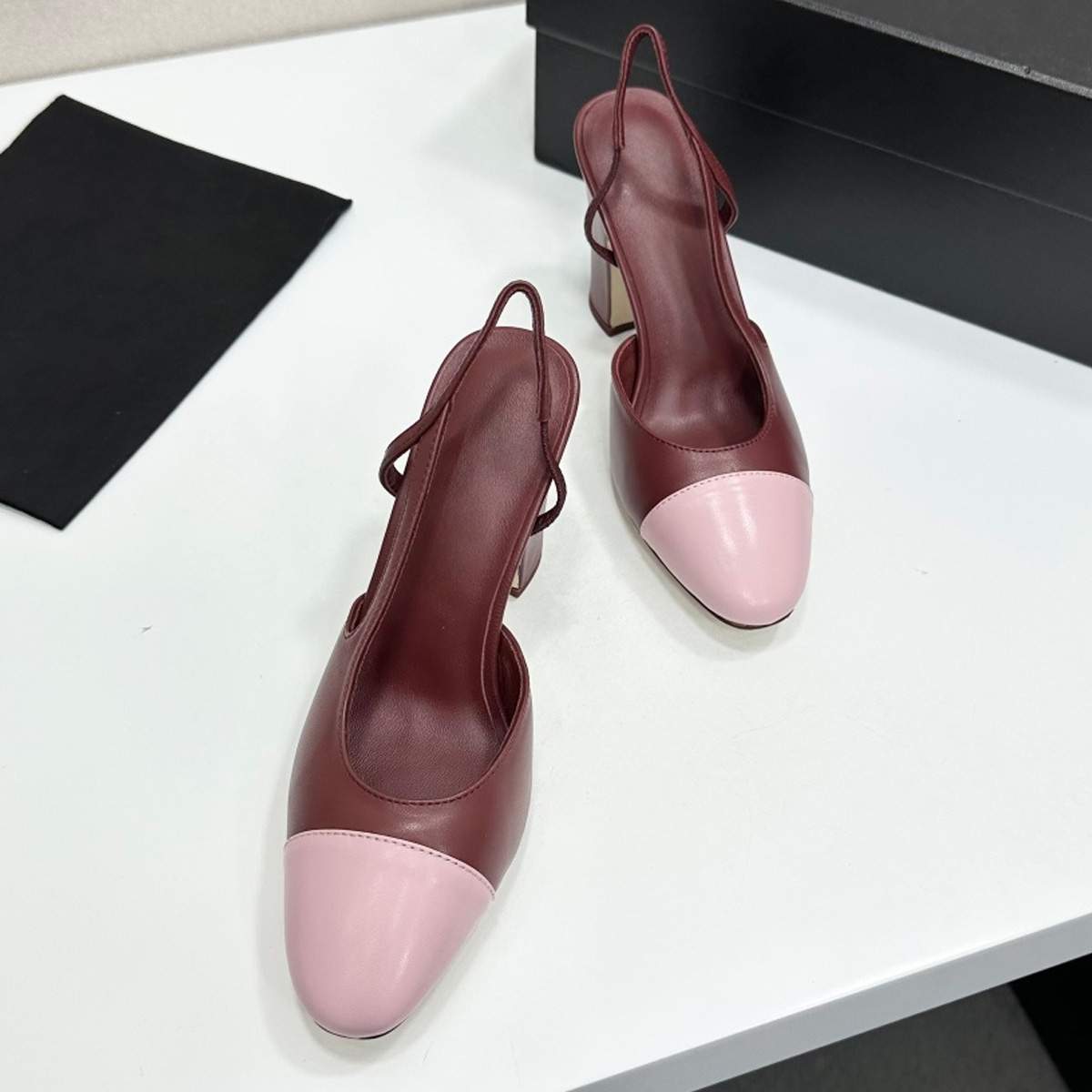 2026 Women's Two-Tone Slingbac - Square Toe Mule บทวิจารณ์และราคา