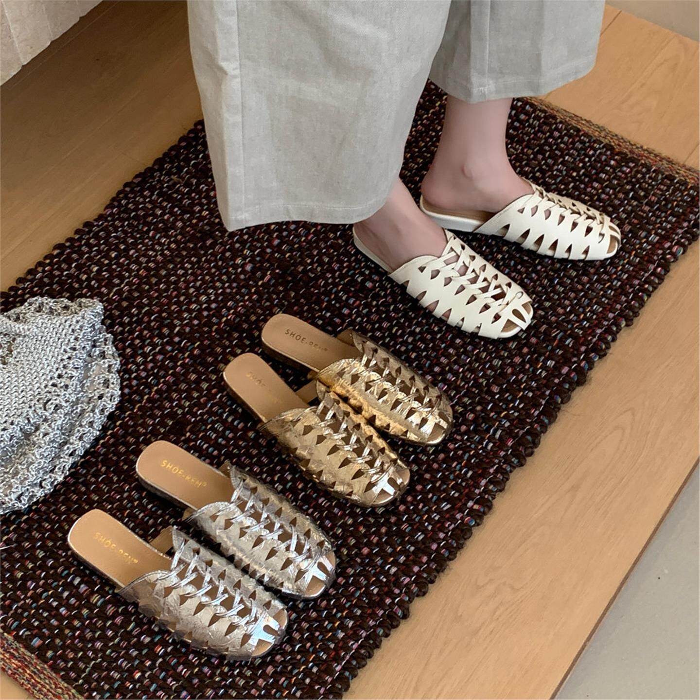 luxury brand Handmade Weaving  - Women Shoes Luxury Brand บทวิจารณ์และราคา