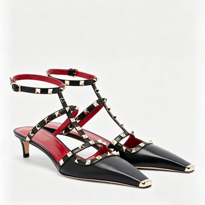 2026 Women's Rivet Low Heel Sq - Square Toe Mule บทวิจารณ์และราคา