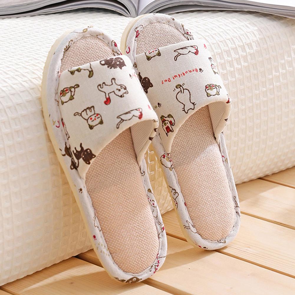 Women Flax Slippers Home Slipp - Mule Slip On บทวิจารณ์และราคา