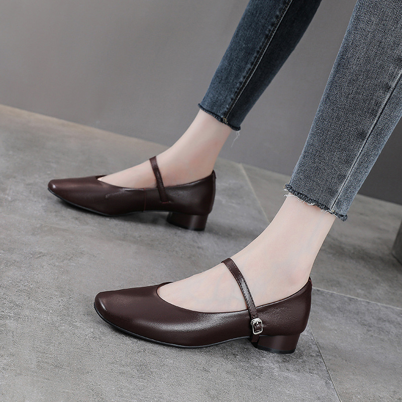 3cm Genuine Leather Hollow Rub - Women Shoes Branded บทวิจารณ์และราคา
