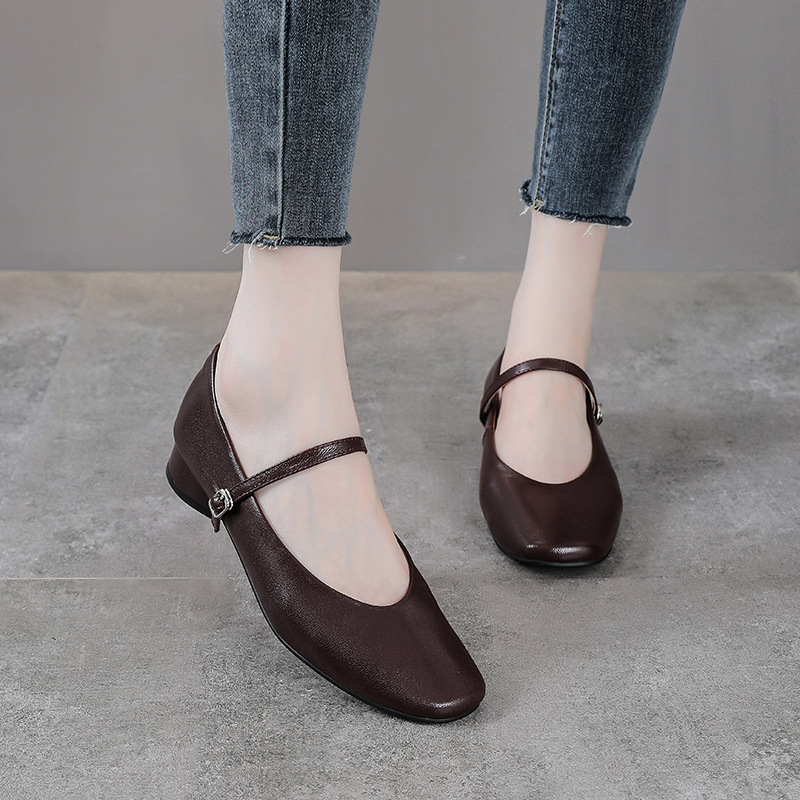 3cm Genuine Leather Hollow Rub - Women Shoes Branded บทวิจารณ์และราคา
