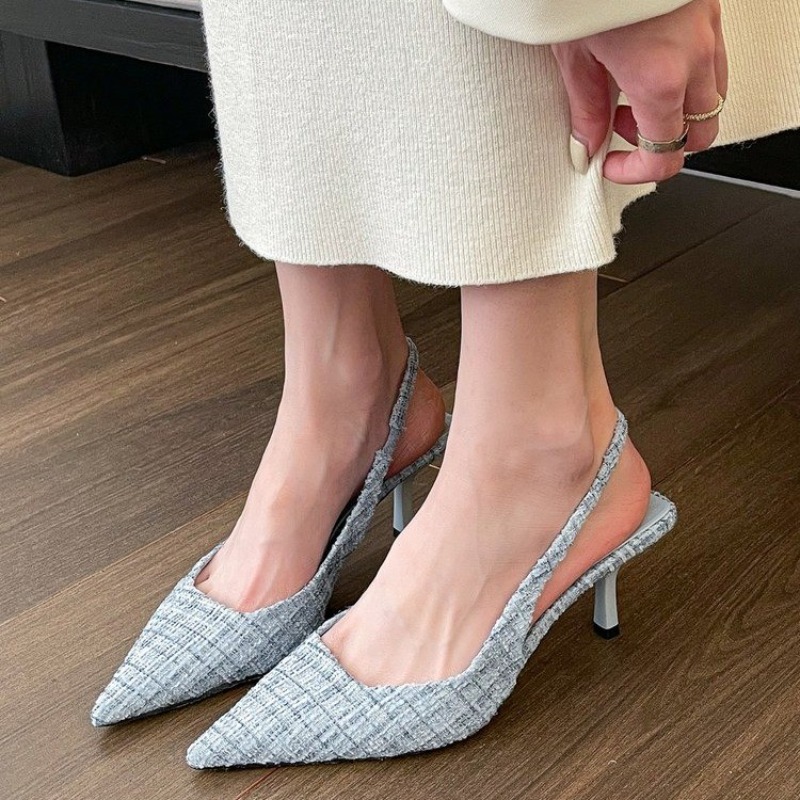 Brand Designer Slingbacks High - Women Shoes Branded บทวิจารณ์และราคา