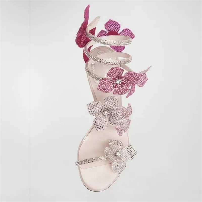 Eilyken Sexy CRYSTAL Flower Th - Ankle Strap Heels บทวิจารณ์และราคา