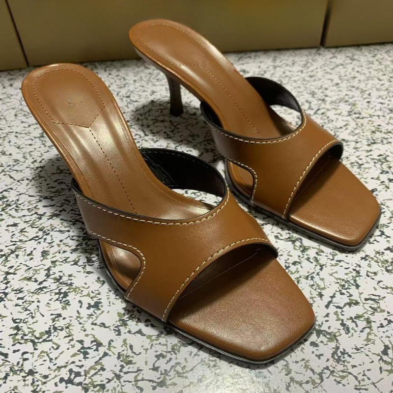 Retro Sewing Brown Women Mules - Women Shoes Branded บทวิจารณ์และราคา