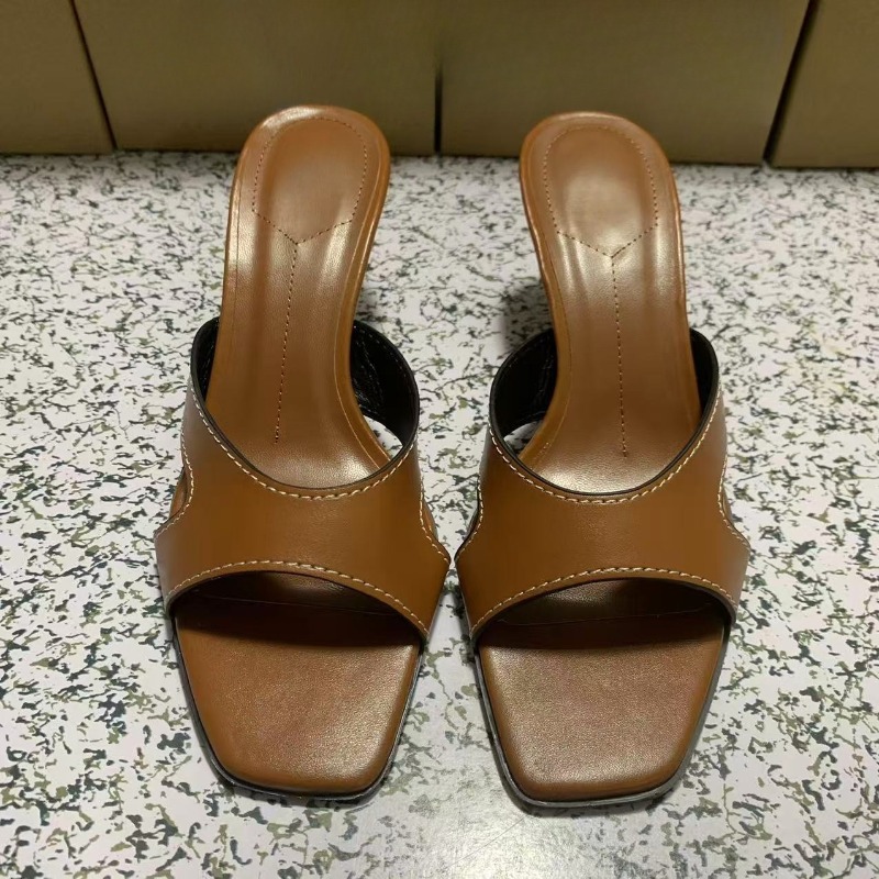 Retro Sewing Brown Women Mules - Women Shoes Branded บทวิจารณ์และราคา