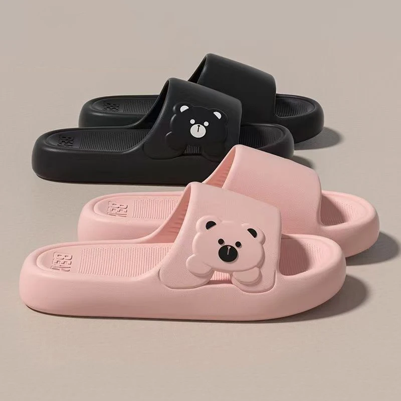 Slippers Bathroom Cartoon Bear - Mule Slip On บทวิจารณ์และราคา