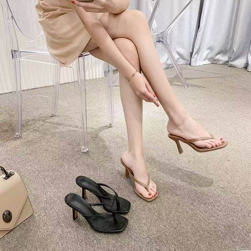 Fashion Heeled Sandals for Wom - Square Toe Mule บทวิจารณ์และราคา