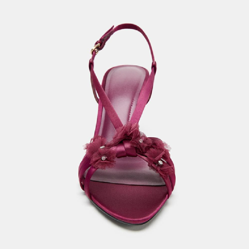 Satin Flower Brand Women Sanda - Women Shoes Luxury Brand บทวิจารณ์และราคา