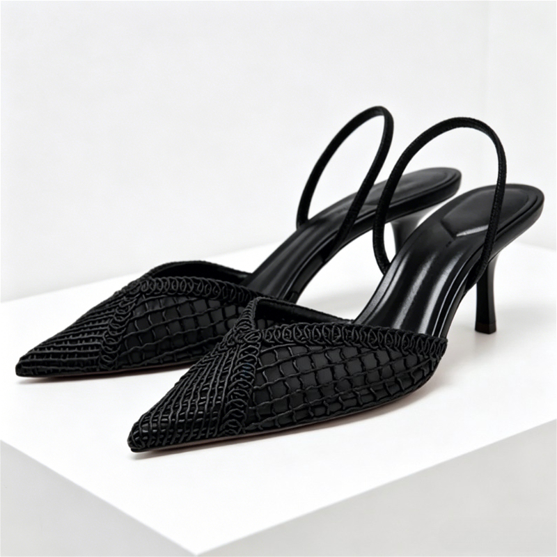 Mesh Woven Heeled Sandals Wome - Women Shoes Branded บทวิจารณ์และราคา