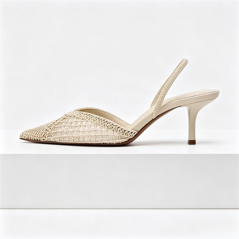 Mesh Woven Heeled Sandals Wome - Women Shoes Branded บทวิจารณ์และราคา