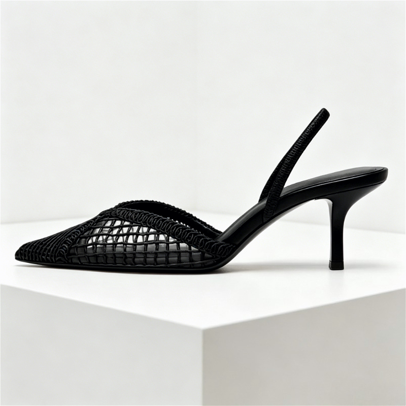 Mesh Woven Heeled Sandals Wome - Women Shoes Branded บทวิจารณ์และราคา