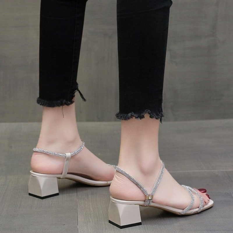 Women's Square Toe Rhinestone  - Square Toe Mule บทวิจารณ์และราคา